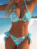 New Coffee Leopard Print Bikini Set Women Starfish Push Up Bra Bandage Thong Swimsuit 2026 Summer Bathing Suit Holiday Swimwear