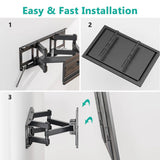 BEISHI TV Wall Mount Bracket for 40-80 Inch LED, LCD, OLED Flat Curved TVs TV Mount with Dual Swivel Arm Extend Tilting Rotation