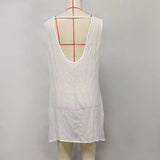 2025 Sexy 5 Colors Backless Crochet Knitted Tunic Beach Cover Up Cover-ups Beach Dress Beach Wear Beachwear Female Women K5620