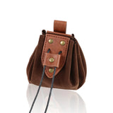 6-piece Medieval Coplay Copper Coin Waist Bag Elf Leaf Retro Embossed Belt Skirt Clip Glass Magic Bottle  Set Halloween Cosplay