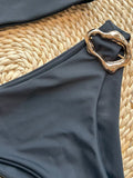 Asymmetric One Shoulder Metal Ring Women Swimwear One Piece Swimsuit Female High Cut Monokini Bather Bathing Suit Swim Beachwear