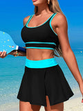 2026 Sporty Swimsuit Women Two Pieces High Waist Beach Dress Solid Swimwear Female Bathers Bathing Swimming Swim Suit Beachwear