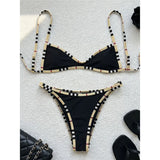 XS - L 2026 Plaid Printed Bikini Female Swimsuit Women Swimwear Polka Dot Bather Bathing Suit Swim Two-pieces Bikini set K8039