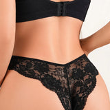 1pcs Low Waist Sexy Lace Women's Panties Underwear Perspective Floral Panty Comfortable Breathable Female Underpants Lingerie