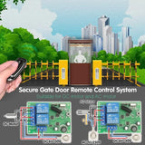 DC 12V 10A Secure Remote Control Switch Universal 433Mhz Wireless Relay Module Receiver for Motor Light Gate Door DIY Controller
