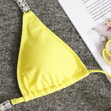 New Jewelled Rhinestone Bling Diamond Bikini Women Swimwear Female Swimsuit Two-Pieces Bikini Set Bather Bathing Suit Swim V2268
