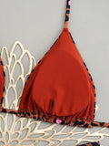 Sexy White Leopard Patchwork Micro Bikini 2026 Women Halter Push Up Bra Hollow Out Thong Swimsuit Bathing Suit Holiday Swimwear