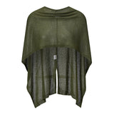 Womens See-through Knitted Cover-ups Poncho Solid Color Asymmetric Tops Cape for Daily Beach Shawl Summer Fall
