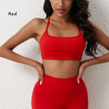 DIAS FIT JOY New style cross back yoga bra Plus Size removable chest cushion sexy back sports vest fitness running gym