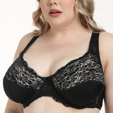 Bras For Women Minimizer Brassiere Plus Size Lace Bra Support Underwire Full Big Cup Thin Adjusted-straps D E F G H I