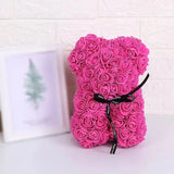 Rose Bear Gift 25cm Artificial Teddy Rose Bear with Box