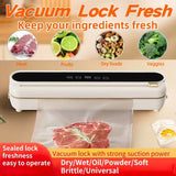 Electric Vacuum Sealer Built-in Cutter Food Keep Fresh Vacuum Packaging Machine Dry/Wet Applicable Kitchen Food Sealing Machine