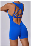 Padded Jumpsuit Sport Women Yoga Bodysuit Fitness Wear Gym Sportswear High Elastic Workout Running Clothes