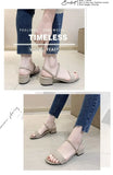 Women Sandals Chunky Heels Slides Summer 2026 Elegant Shoes Women Slipper Big Size 34-42 Fashion Summer Sandal Women