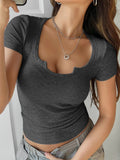 2026 spring and summer European and American Y2K sexy style summer short-sleeved vest T-shirt women's clothing
