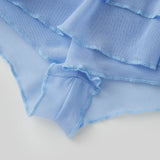 Womens Solid Color Layered Ruffle Bloomers Bow Low Rise Mini Under Shorts for Dresses Summer Clothes