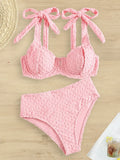 S - XL V Shaped Underwired High Waist Bikini Women Swimsuit Female Swimwear Two-pieces Bikini Set Bather Bathing Suit Swim Lady
