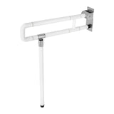 Foldable Toilet Grab Bar 100Kg Capacity ABS Stainless Steel Anti Slip Rail