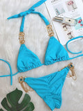 2025 Halter Jewelled Diamond Bikini Women Swimsuit Female Swimwear Two pieces Bikini set Brazilian Bathing Suit Swim Beach Wear