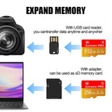 Original For PC Phone Camera Micro TF SD Memory Card Class 10 64GB 512GB 256GB 64GB 128GB Micro TF SD TF Flash Card 64 128 GB Mi