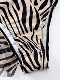 3pack Zebra Stripe Bikini Women Lace Up Swimsuit Beach Skirt 2026 Swimwear Female Padded Bathing Suit Swimming Beachwear Summer