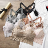 Lace Crop Top Women Seamless Underwear Padded Crop Tops Female Sexy Lingerie Fashion Women Tank Top Lace Camisole