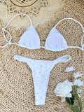 2025 Elegant White Lace Bikini Set for Beach Chic Trendy 2-Pce Swimsuit Perfect for Beach Wear and Pool Parties Summer Getaways
