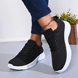 White Breathable Mesh Sport Sneakers Women Comfort Soft Bottom Non Slip Running Shoes Woman Plus Size 43 Lace Up Tennis Shoes