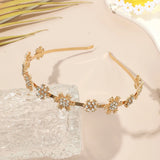 AWAYTR New Fashion Luxurious Snowflake Rhinestones Hairbands Sweet Flower Headband for Women Girl Hair Accessories