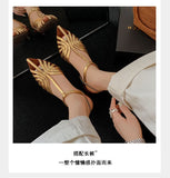 NASBAVI Designer Sandals Women Shoes Narrow Band Sexy Sandals Kitten Heels Pointed Toe Ladies Concise Footwear Summer Red Shoes