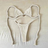 Micro Bikinis Sexy Women Swimsuits Swimwear 2025 Push Up Bikini Set Shell Bathing Suit Halter Beachwear Brazilian Biquini Female