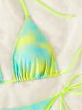 Tie Dye Bikins 2025 Mini Micro String Bikini Women Swimwear Female Swimsuit Two Pieces Bikini Set Halter Bathing Suit Swim Lady