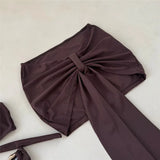 3PCS With Skirt Halter Metal Ring Bikini Female Swimsuit Women Swimwear Three-pieces Bikini set Bather Bathing Suit Swim K7157