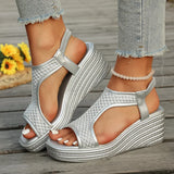 Summer 2026 Round Head Sexy Comfortable Non - Slip Casual Sandals Fashion Light Large Size Wedgeheel Sandals Women