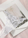 2pcs Ladies' New Lace Sexy Black And White Embroidered Flower Print Sexy Set Thong Underwear C2648