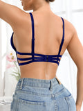 Fashionable Solid Color Women Bra Minimalist Deep V Push up Bra Comfortable and Sexy Underwire Lingerie Underwear