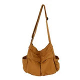 Workwear Canvas Shoulder Bag Large Capacity Retro Messenger Bag New Student Class Messenger Bag