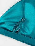 2025 Metallic Satin High Cut Brazilian Bikini Women Swimwear Female Swimsuit Two-pieces Bikini Set Bathing Suit Swim Beach Wear