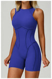 New Seamless Yoga Jumpsuits Sports Fitness Hip-lifting Backless Shorts One-piece Workout Gym Leggings Tracksuits for Women