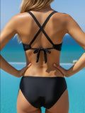 Black Mesh Strappy Bikinis 2026 Women Sexy Swimsuit Padded Swimwear Female Bathers Bathing Swimming Swim Suit Beachwear XL