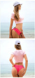 DEKA Sexy Holiday Beach Swimsuit Shorts Denim Thongs Beach Summer Holiday Wear For Ladies Bikini Pants Mid Waist Female Clothes
