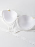 stylish sexy bra T-shirt underton beautiful back half cup smooth and exposed waist slim waist big exposed back push up bra