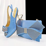 Doershow Lastest Italian Design Fashion Style Ladies Shoes with Matching Bag Set 2025 Nigerian Shoes and Bag Set HL1-1