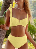 S - XL V Shaped Underwired High Waist Bikini Women Swimsuit Female Swimwear Two-pieces Bikini Set Bather Bathing Suit Swim Lady