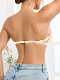 Basic Women's Solid Color Thin Strap Strapless Bra, Push Up bra Seamless for Daily Wear, Perfect for Backless Dresses