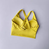 Women's Shock-Absorbing Yoga Sports Bra Summer Fitness Gathered Breasts Accessory Breathable Comfortable Yoga Sports Bra