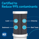 ALTHY Stainless Steel Faucet Tap Water Filter Purifier System, NSF Certified Reduces Lead, Chlorine & Bad Taste Kitchen