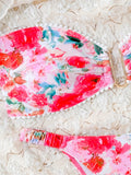 2026 U-wire Bandeau Bikinis Women Printed Swimwear Female Sexy Ring Linked Swimsuit Bathers Bathing Swimming Swim Suit Beachwear