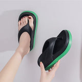 Woman Beach Flip Flops Fashion Summer Shoes 2025 Trend Girls Platform Sandals Soft EVA Non-slip Female Indoor Outdoor Slippers