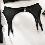 Toucheart Erotic Lingerie Comfortable Mesh Sexy Body Shaping Ultra-thin See-through Sexy Underwear Four-piece Set with Stockings